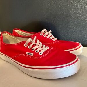 Red low top vans